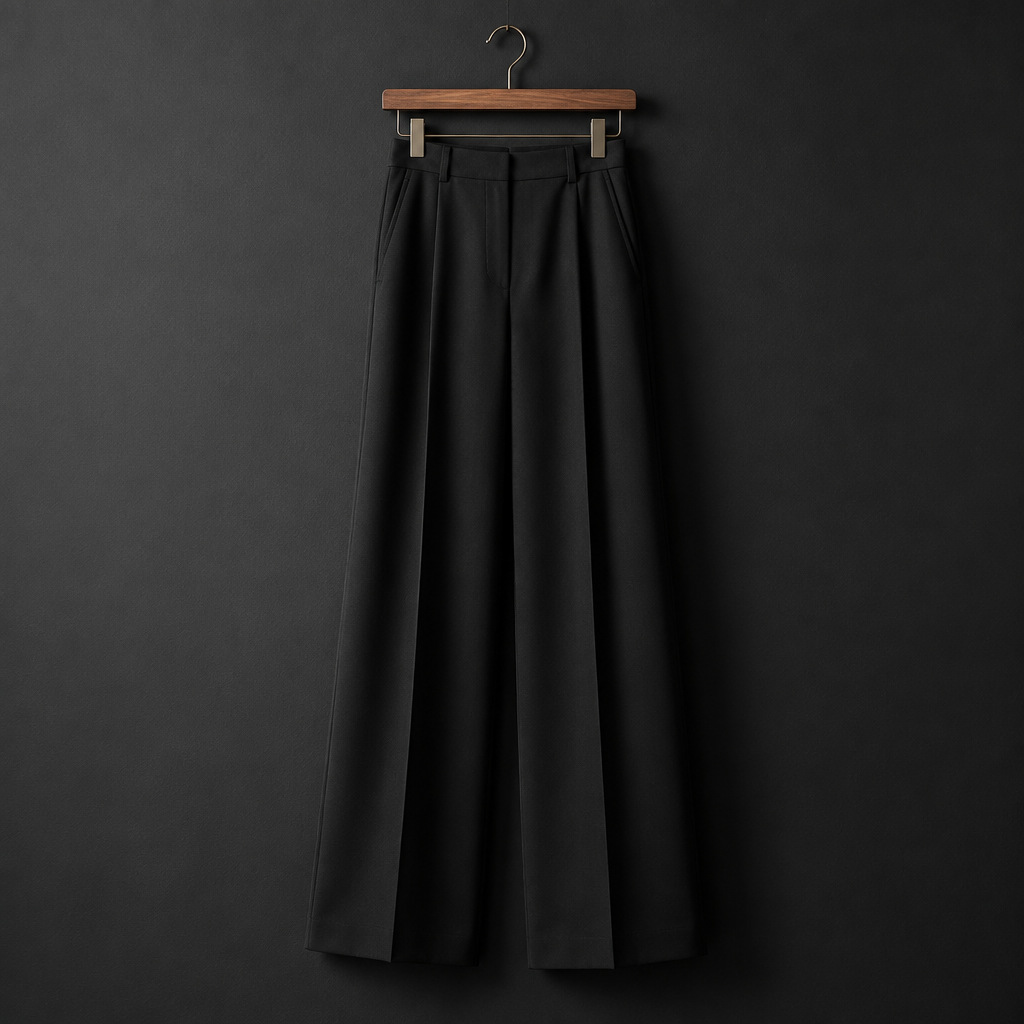 Wide-Leg Tailored Trousers
