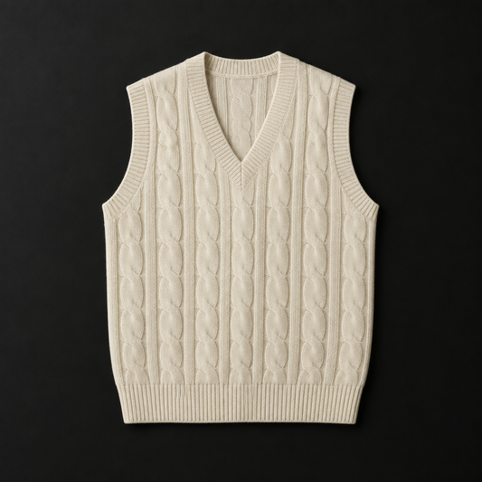 Cable-Knit Sweater Vest