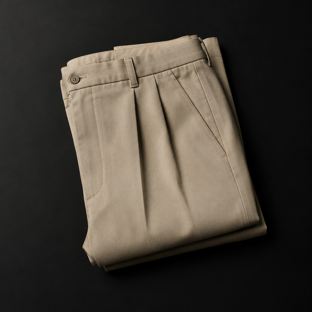 Pleated Chino Trousers