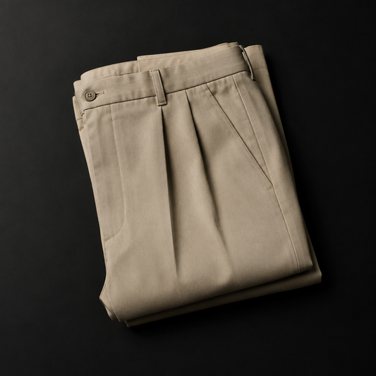 Pleated Chino Trousers