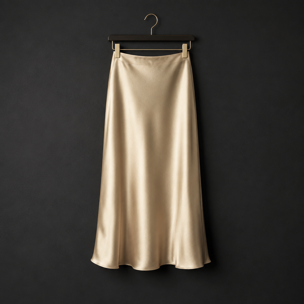 Satin Midi Skirt