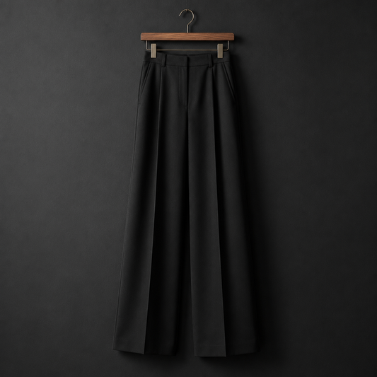 Wide-Leg Tailored Trousers