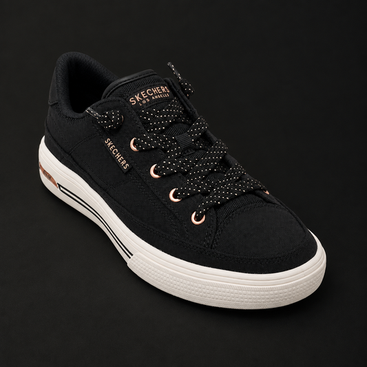 Canvas lace-up sneaker - Black